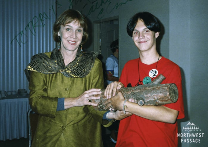 Travis Blue with the Log Lady