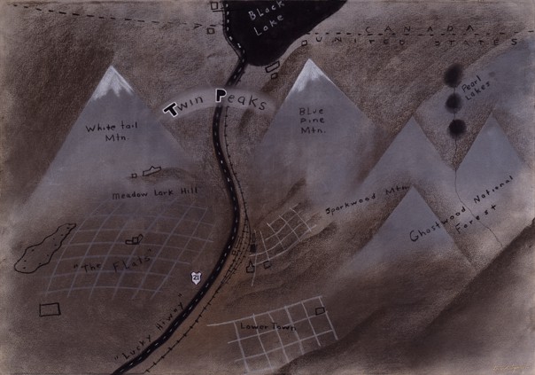 Twin Peaks Map by David Lynch