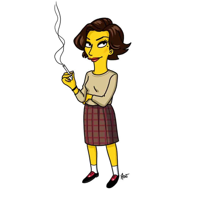 Audrey Horne Simpsonized by ADN