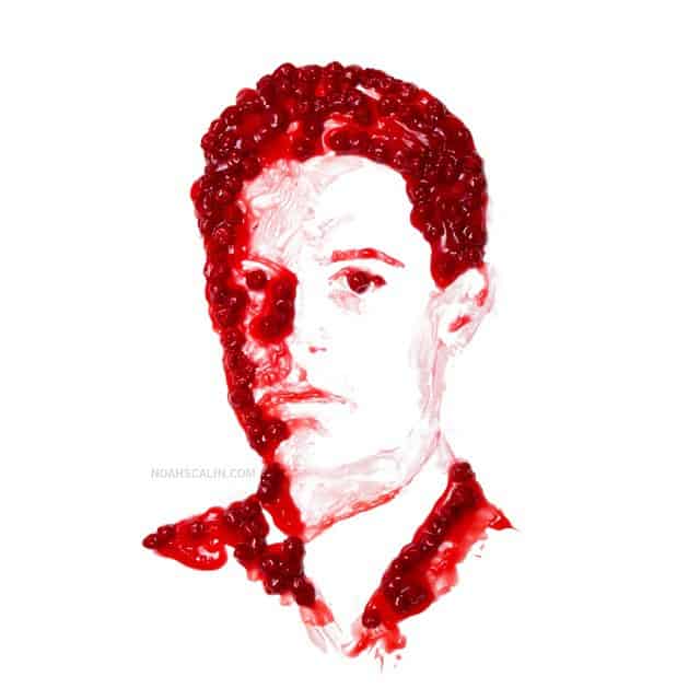 Dale Cooper - Noah Scalin (cherry pie portrait)