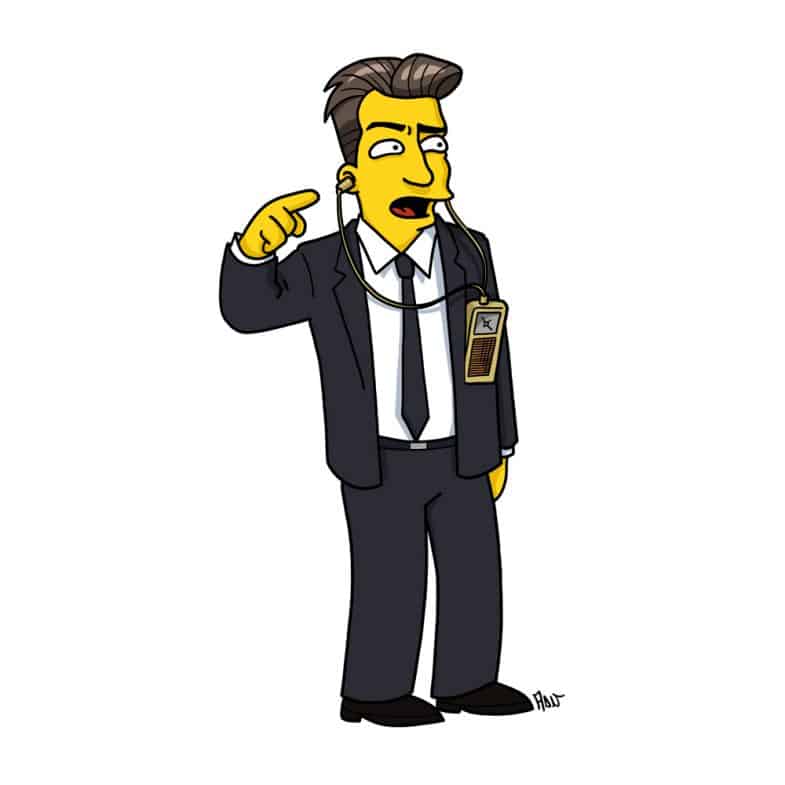 Gordon Cole Simpsonized by ADN