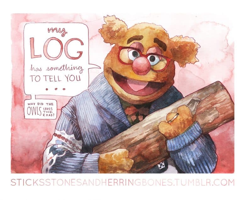 Log Fozzie (Fozzie Bear as a Twin Peaks Muppet)