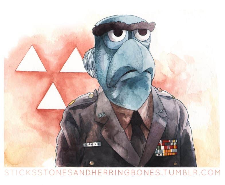 Major Garland the Eagle (Sam the Eagle as a Twin Peaks Muppet)