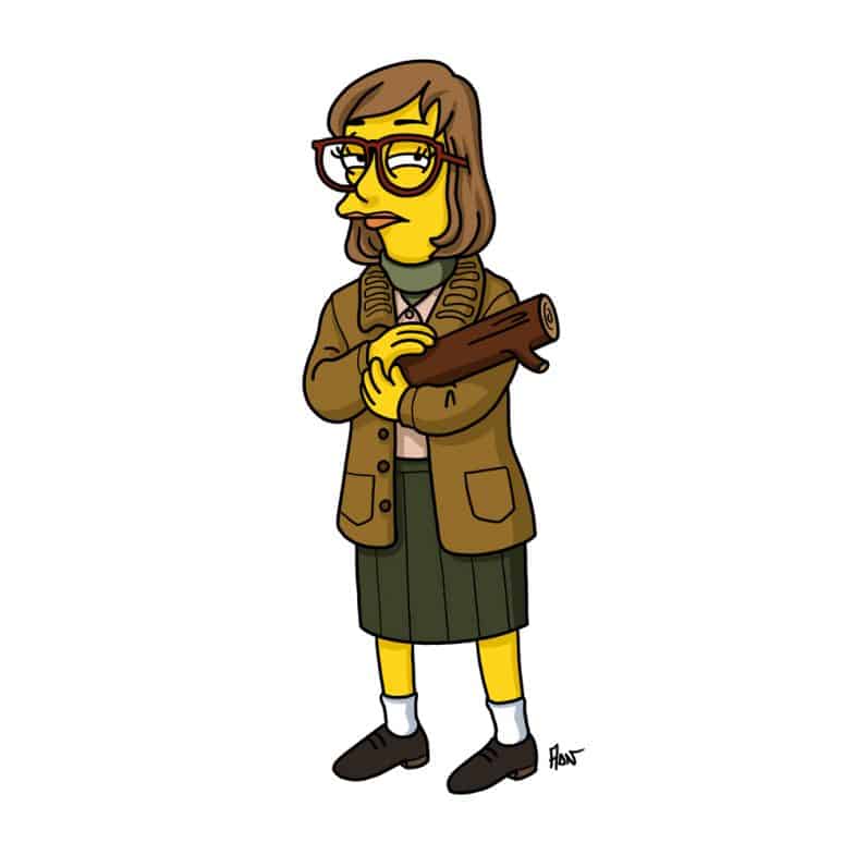 The Log Lady Simpsonized by ADN