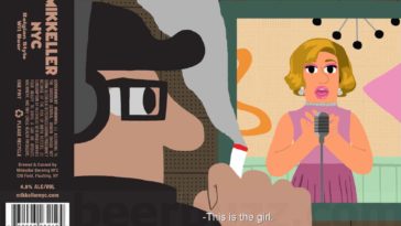 Mikkeller NYC & David Lynch's This Is The Girl beer label