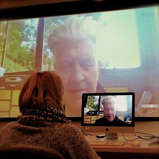 David Lynch gives advice to filmmaker Agnes Baginska over Skype