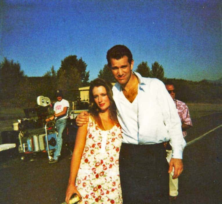 Behind the scenes of Twin Peaks: Fire Walk with Me - Audra L. Cooper with Chris Isaak (polaroid)
