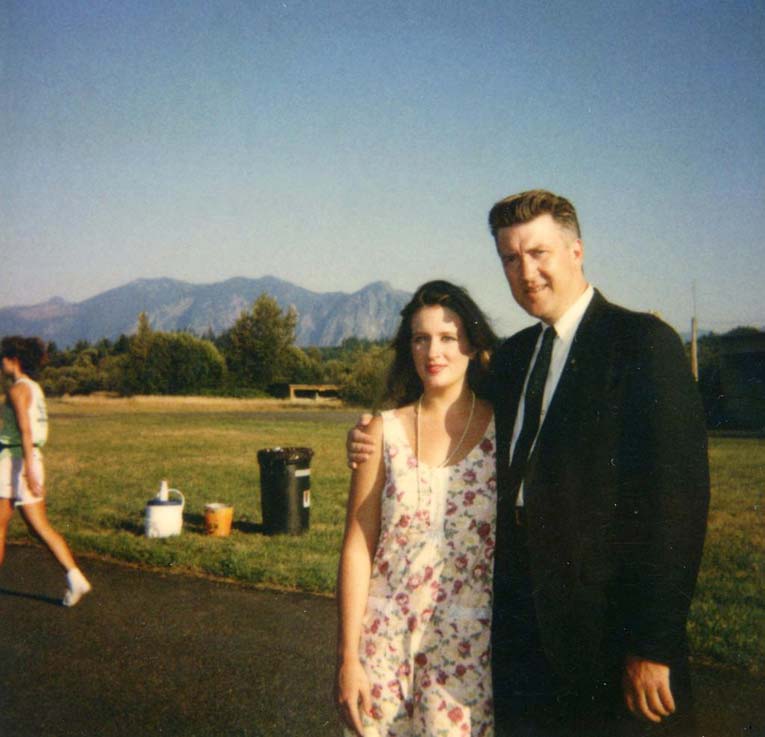 Behind the scenes of Twin Peaks: Fire Walk with Me - Audra L. Cooper with David Lynch (polaroid)