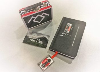 Twin Peaks Microcassette Mini Journal and Owl Cave Tin Tote