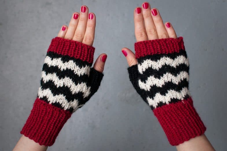 Black Lodge fingerless gloves