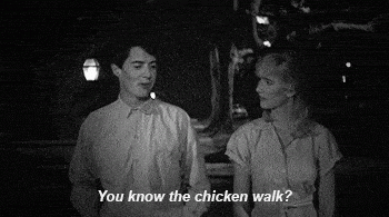 Jeffrey's chicken walk on Blue Velvet