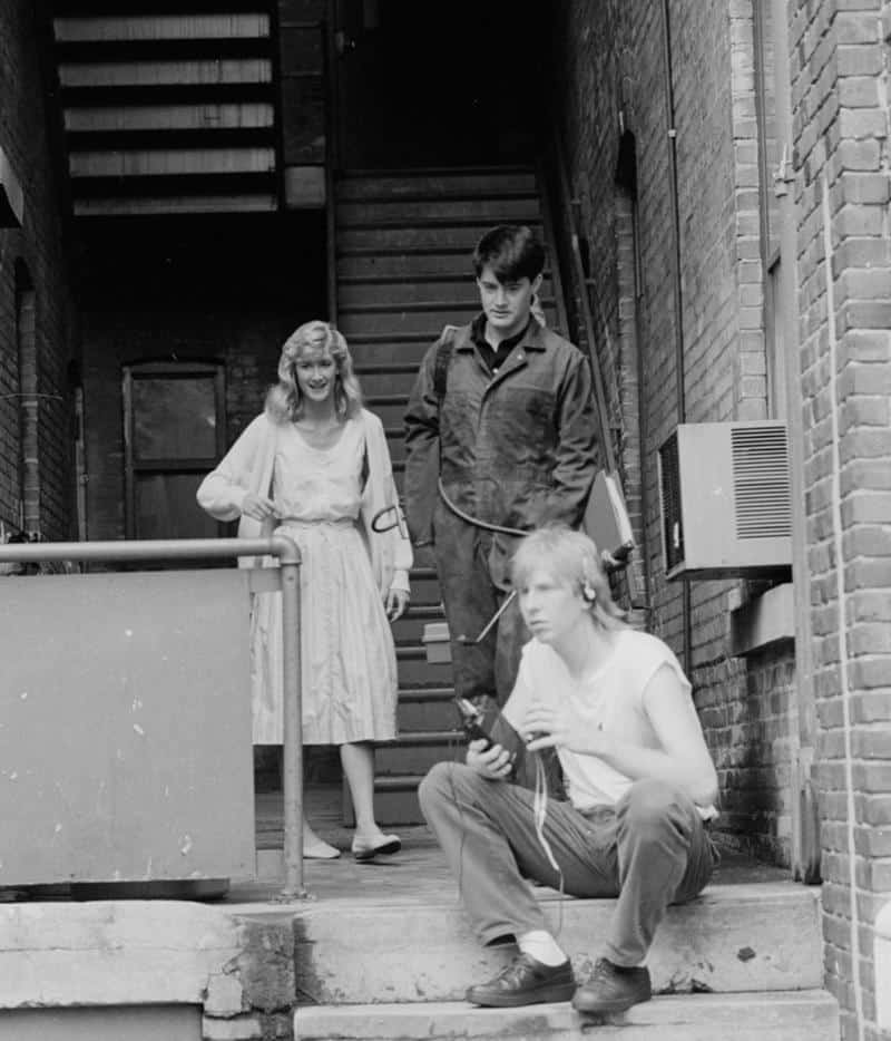 Laura Dern, Kyle MacLachlan and a crew member