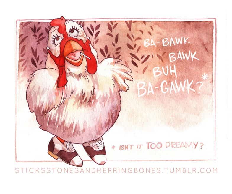 Camilla the chicken as Audrey Horne