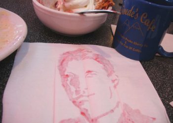 Dale Cooper painted with Cherry Pie