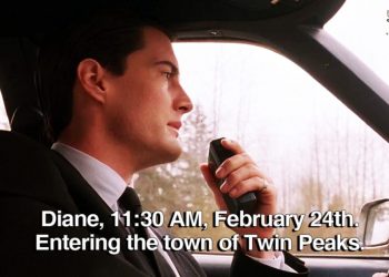 Diane, 11:30 AM, February 24th. Entering the town of Twin Peaks.