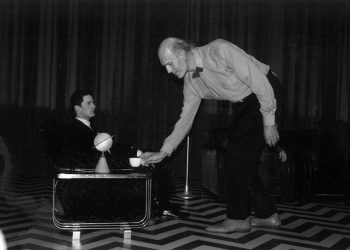 Dale Cooper and The Giant behind the scenes of Twin Peaks (Photo: Carla Fabrizi)