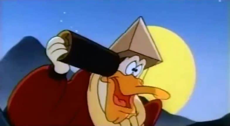 Darkwing Duck Twin Peaks parody: Launchpad listening to the log