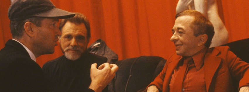 David Lynch directing Al Strobel and Michael J. Anderson in Twin Peaks: Fire Walk with Me