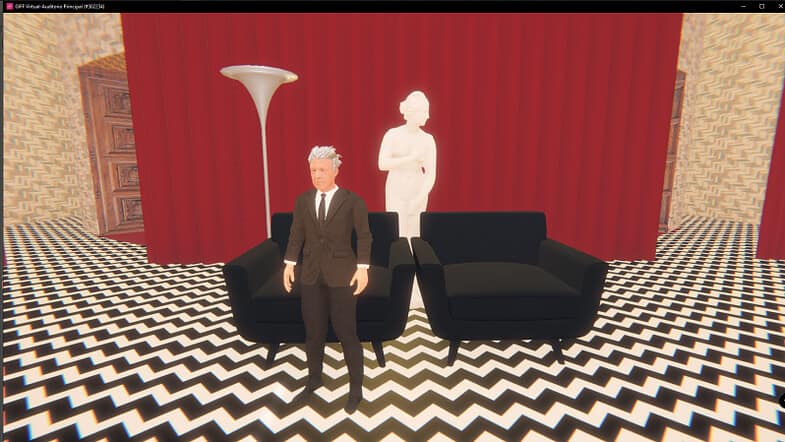 David Lynch Avatar Virtual Red Room Giff Festival