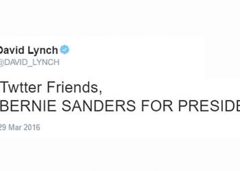 David Lynch endorses Bernie Sanders for U.S. President (2016)
