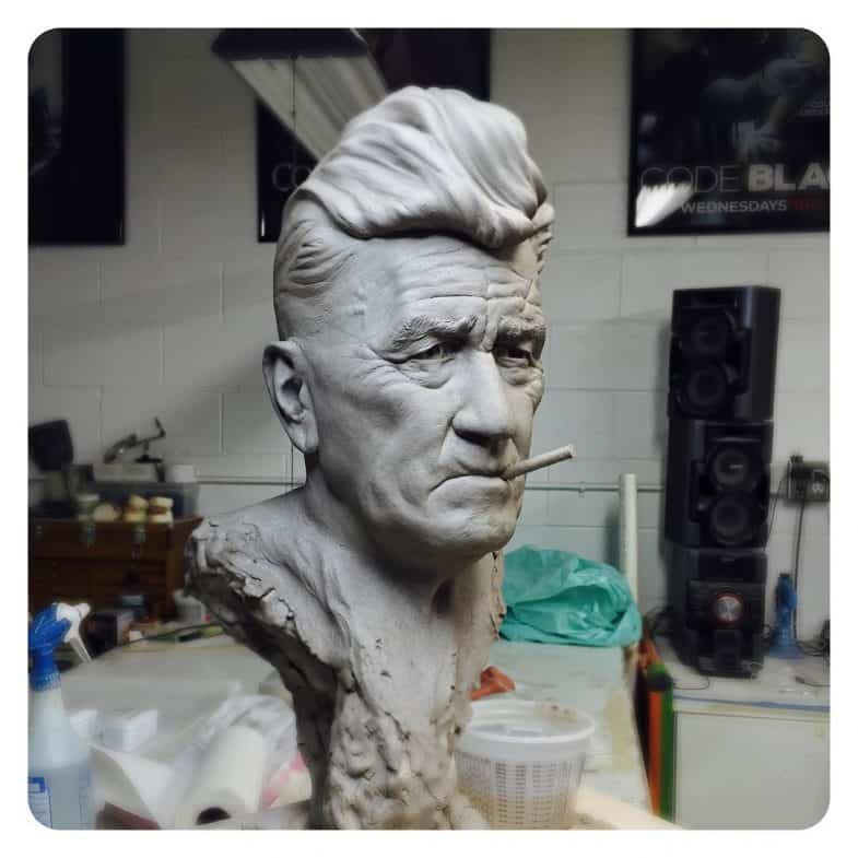 David Lynch bust by Carl Lyon