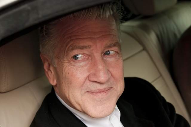 David Lynch in a car