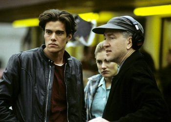 David Lynch, Dana Ashbrook and Mädchen Amick behind the scenes of Twin Peaks