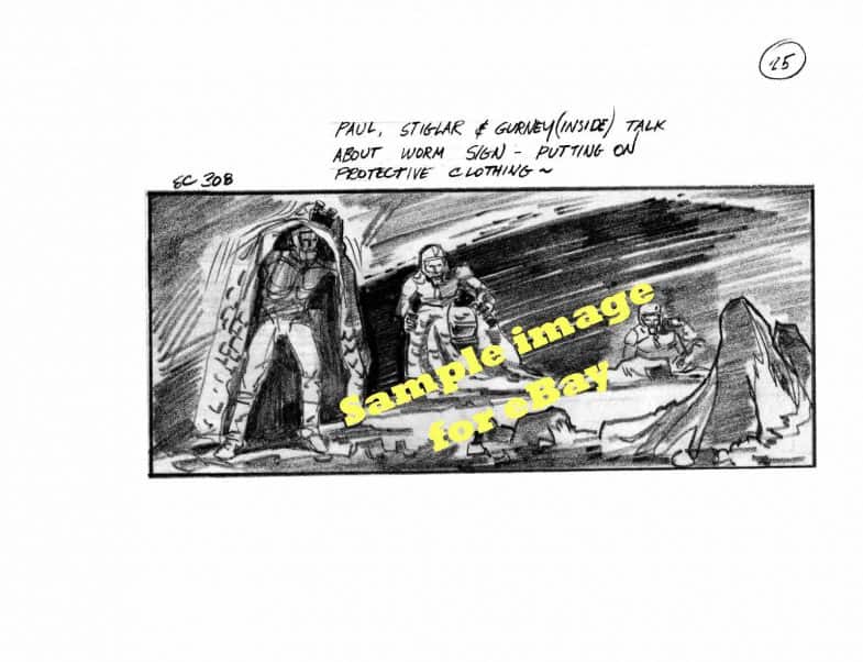 David Lynch: Dune original storyboard drawings