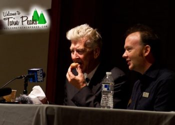 David Lynch eating a David Lynch doughnut