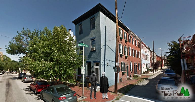 David Lynch and Jack Fisk in front of 2429 Aspen Street