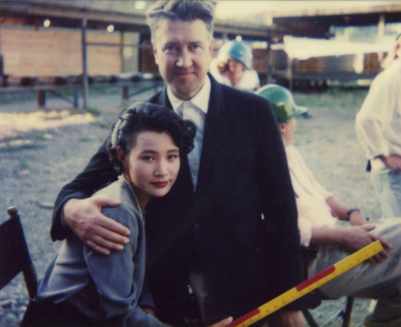 David Lynch and Joan Chen behind the scenes of one of "The Missing Piece" from Twin Peaks: Fire Walk with Me
