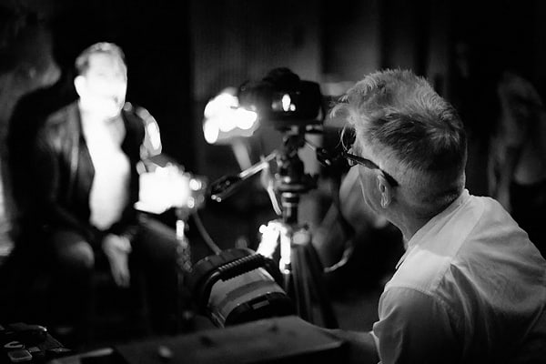 Behind the scenes: David Lynch shooting Nine Inch Nails video on a Canon 5D. Photo by Rob Sheridan.