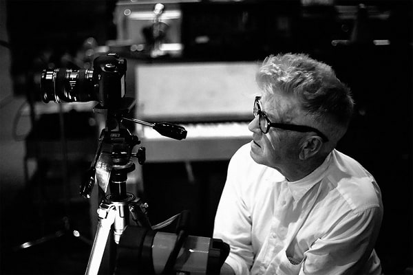 Behind the scenes: David Lynch shooting Nine Inch Nails video on a Canon 5D. Photo by Rob Sheridan.