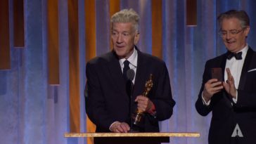 David Lynch accepting an Honorary Oscar at the Governors Awards 2019