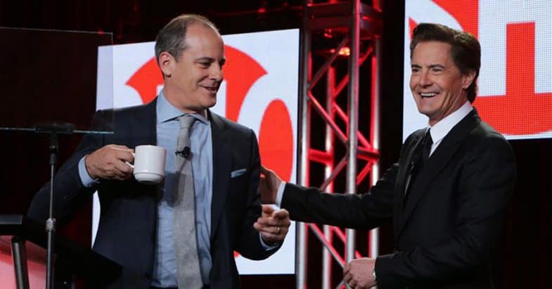 Showtime boss David Nevins and Kyle MacLachlan