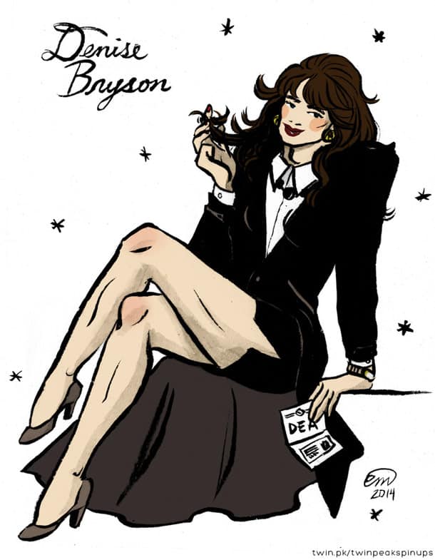 Denise Bryson as a pin-up