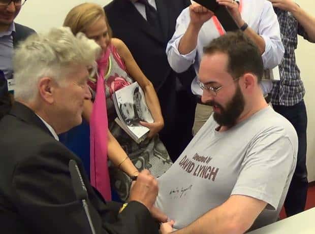 David Lynch signs Directed by David Lynch t-shirt