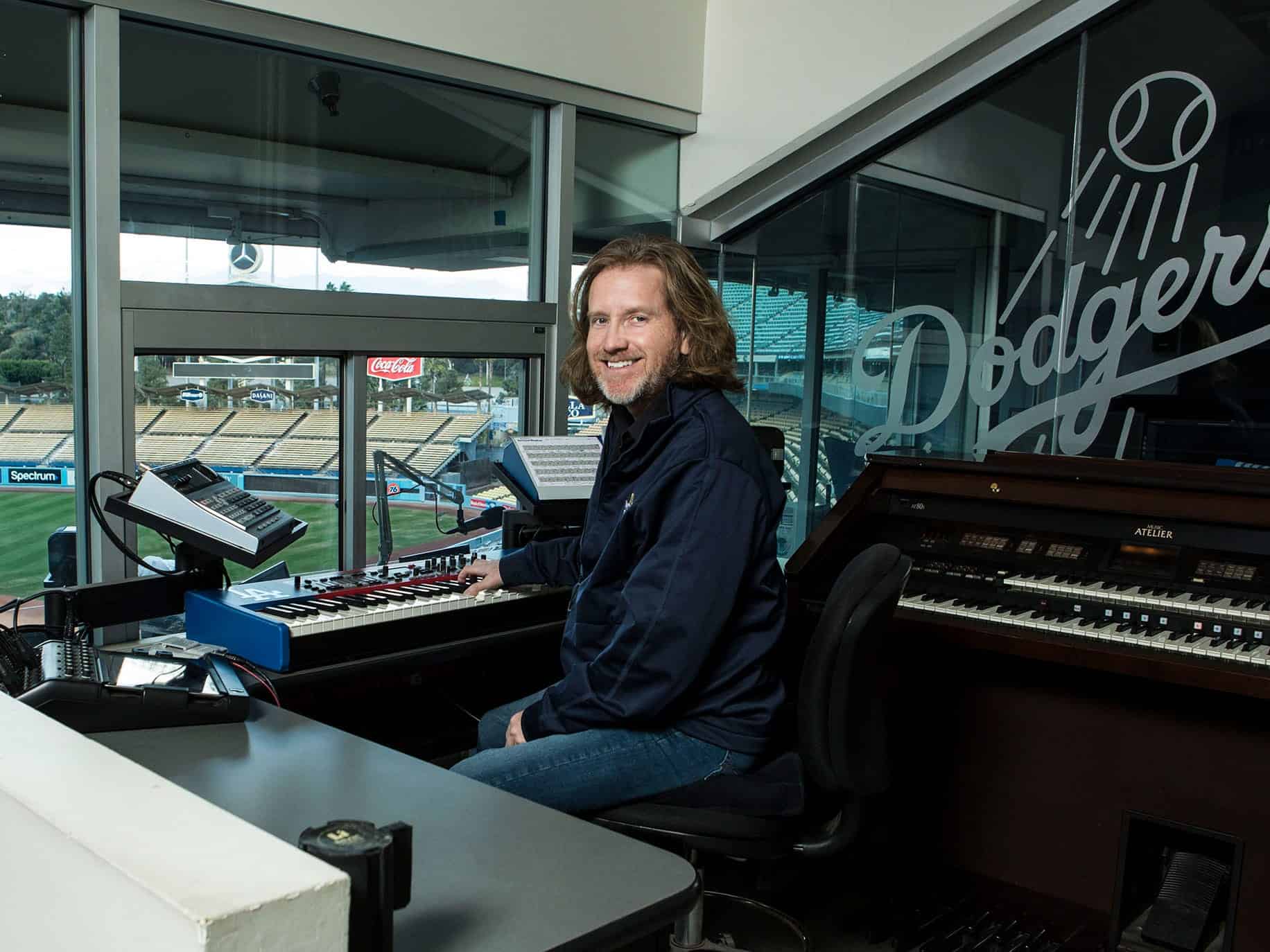 Dodgers organist Dieter Ruehle