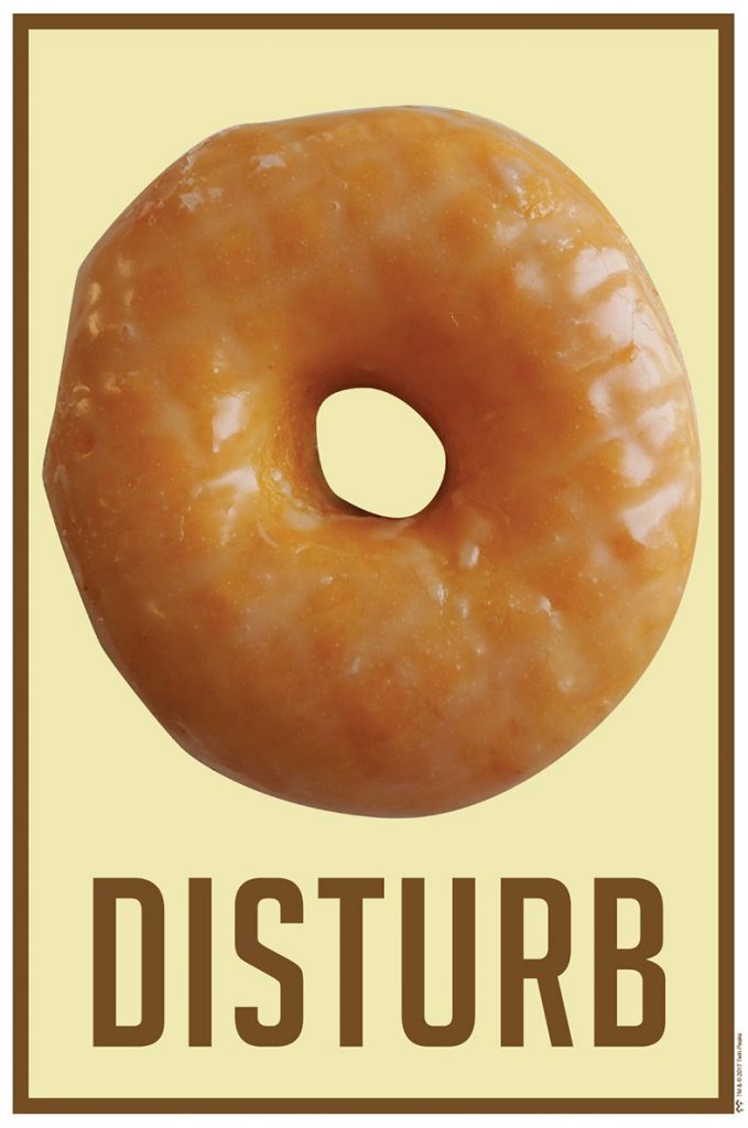 Donut Disturb sign as seen in Twin Peaks