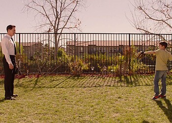 Dougie and Sonny Jim playing catch