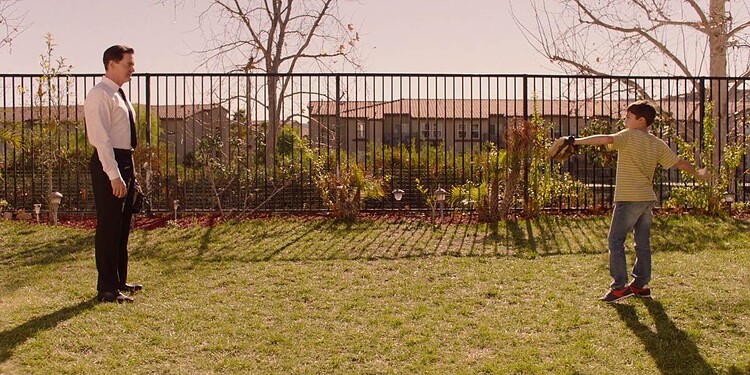 Dougie and Sonny Jim playing catch