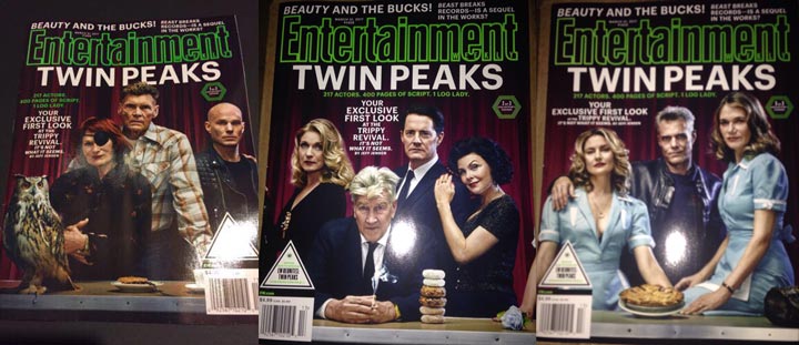 Entertainment Weekly (EW) Twin Peaks covers, March 31, 2017