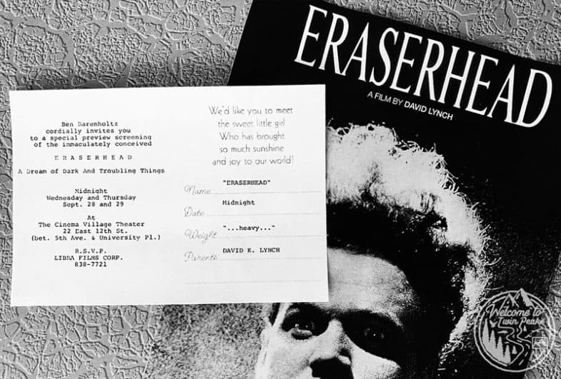 Birth announcement for Eraserhead by Ben Barenholtz