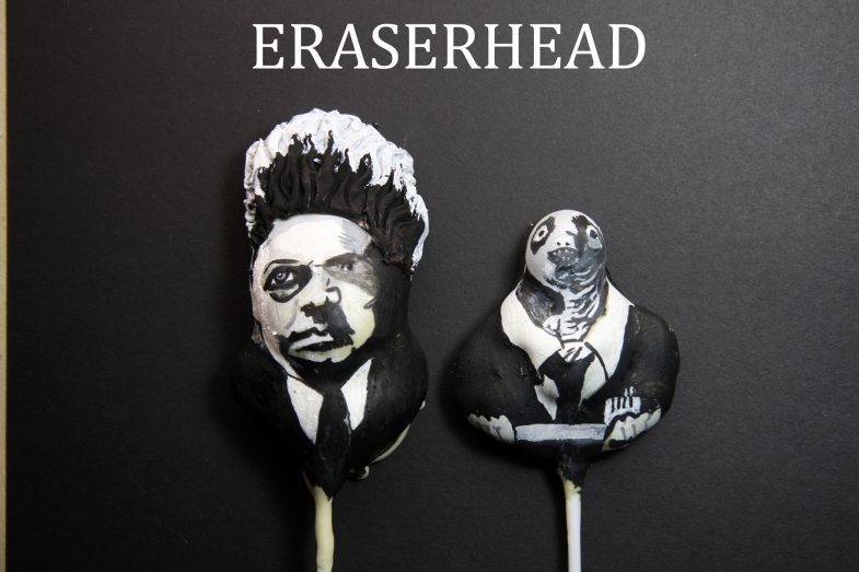 Eraserhead cake pops