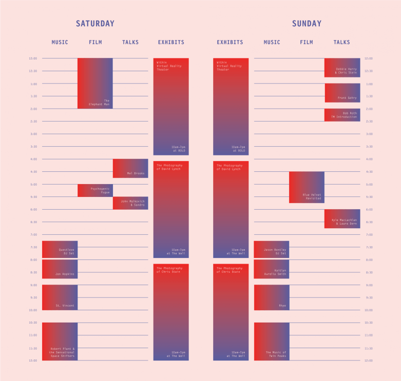 Festival of Disruption Schedule