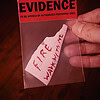 Fire Walk with Me sticker in a sealed evidence bag