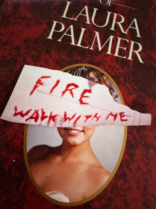 Fire Walk with Me sticker on Laura Palmer's diary