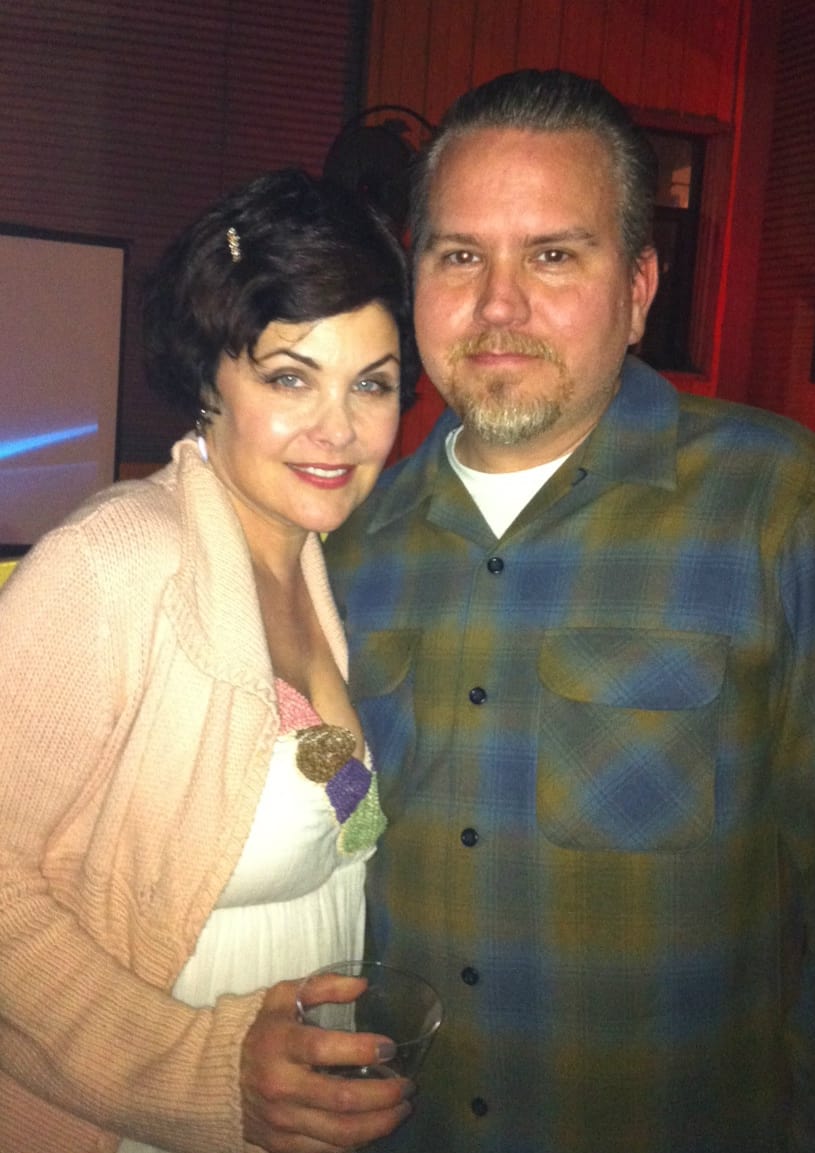 Sheryl Lee with artist Keith Weesner.