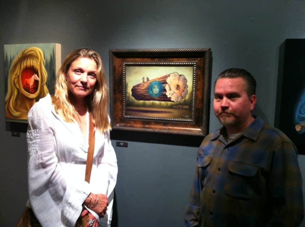 Sheryl Lee with artist Keith Weesner.