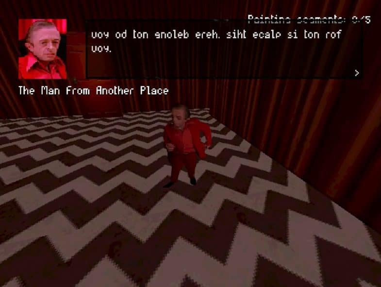 The Red Room in Ghost Dance, a David Lynch adventure game